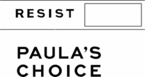 RESIST PAULA'S CHOICE Logo (USPTO, 01/24/2020)