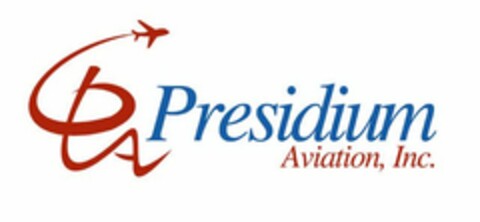 PA PRESIDIUM AVIATION, INC. Logo (USPTO, 24.08.2010)