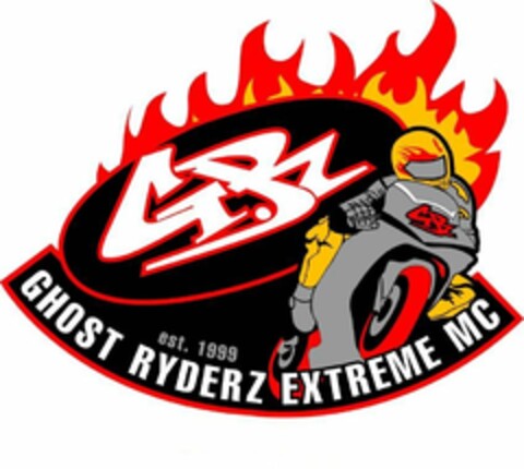 GR EST. 1999 GHOST RYDERZ EXTREME MC GR Logo (USPTO, 12.02.2012)