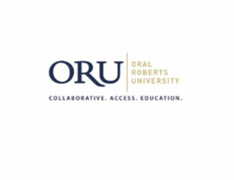 ORU ORAL ROBERTS UNIVERSITY COLLABORATIVE. ACCESS. EDUCATION. Logo (USPTO, 01.08.2013)