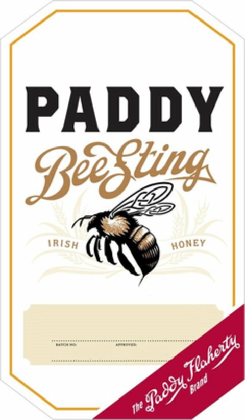 PADDY BEE STING IRISH HONEY THE PADDY FLAHERTY BRAND Logo (USPTO, 23.09.2013)