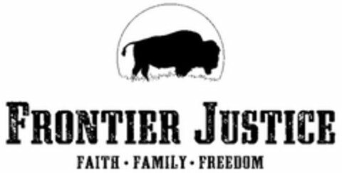 FRONTIER JUSTICE FAITH FAMILY FREEDOM Logo (USPTO, 01/08/2014)