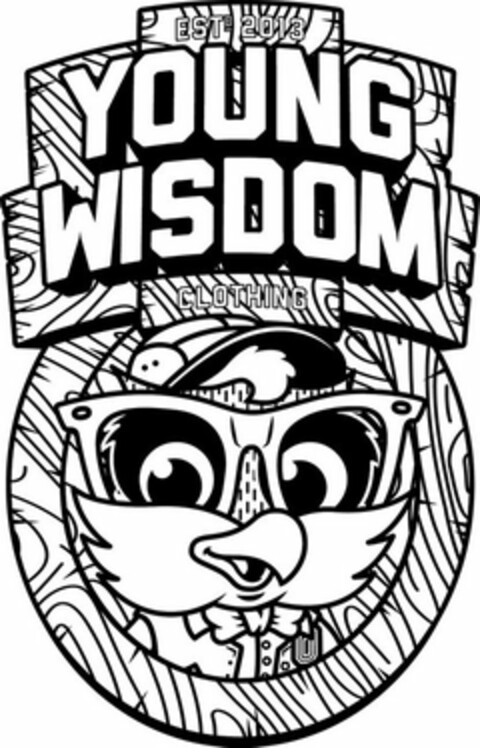 ESTD 2013 YOUNG WISDOM CLOTHING Logo (USPTO, 10.03.2014)