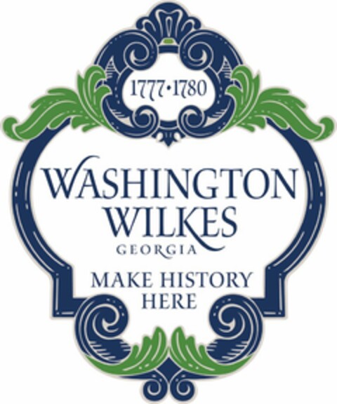 1777 1780 WASHINGTON WILKES GEORGIA MAKE HISTORY HERE Logo (USPTO, 04/06/2016)