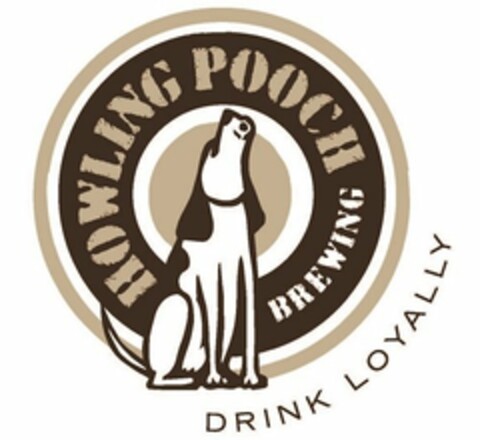 HOWLING POOCH BREWING DRINK LOYALLY Logo (USPTO, 04/20/2016)