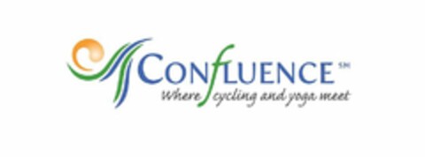 CONFLUENCE WHERE CYCLING AND YOGA MEET Logo (USPTO, 23.06.2016)