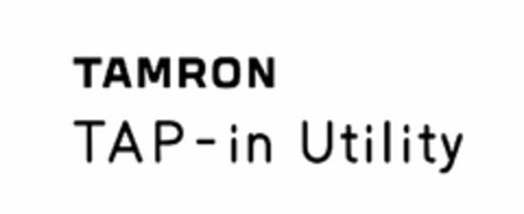 TAMRON TAP - IN UTILITY Logo (USPTO, 10.08.2016)