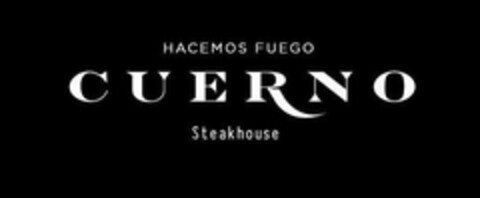 HACEMOS FUEGO CUERNO STEAKHOUSE Logo (USPTO, 09/20/2018)