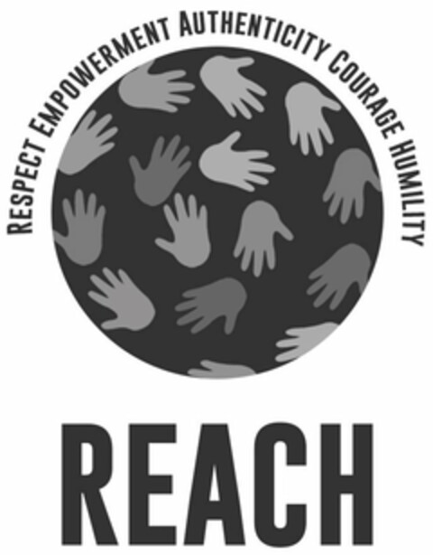 REACH RESPECT EMPOWERMENT AUTHENTICITY COURAGE HUMILITY Logo (USPTO, 18.04.2019)