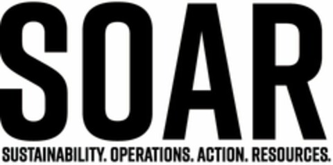 SOAR SUSTAINABILITY. OPERATIONS. ACTION. RESOURCES. Logo (USPTO, 16.10.2019)