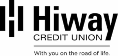 HIWAY CREDIT UNION WITH YOU ON THE ROAD OF LIFE Logo (USPTO, 20.08.2020)