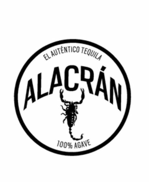 EL AUTÉNTICO TEQUILA ALACRÁN 100% AGAVE Logo (USPTO, 26.02.2010)