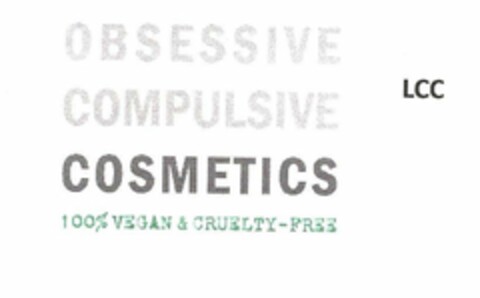 OBSESSIVE COMPULSIVE COSMETICS 100%VEGAN & CRUELTY-FREE LLC Logo (USPTO, 10/13/2012)