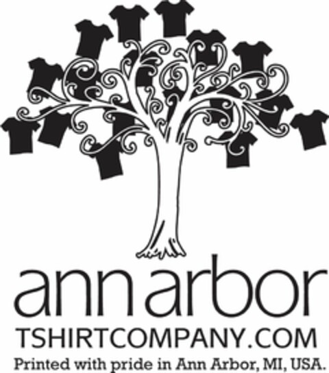 ANN ARBORTSHIRTCOMPANY.COM PRINTED WITH PRIDE IN ANN ARBOR, MI, USA Logo (USPTO, 03.01.2013)