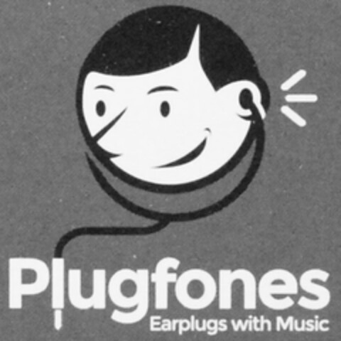 PLUGFONES EARPLUGS WITH MUSIC Logo (USPTO, 10.03.2015)