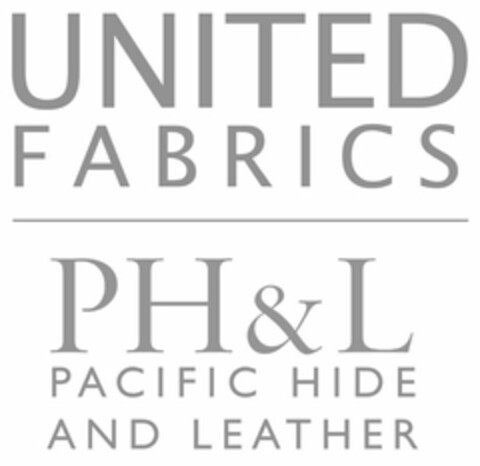 UNITED FABRICS PH&L PACIFIC HIDE AND LEATHER Logo (USPTO, 07/26/2016)