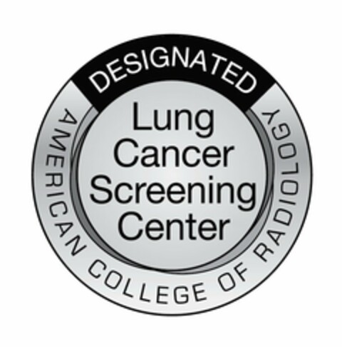 DESIGNATED LUNG CANCER SCREENING CENTERAMERICAN COLLEGE OF RADIOLOGY Logo (USPTO, 10/11/2017)