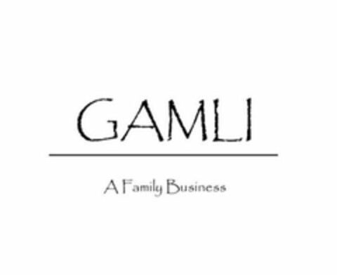 GAMLI A FAMILY BUSINESS Logo (USPTO, 10/16/2017)