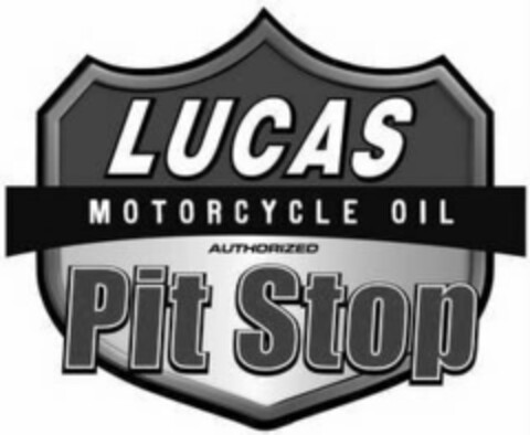 LUCAS MOTORCYCLE OIL AUTHORIZED PIT STOP Logo (USPTO, 14.05.2018)