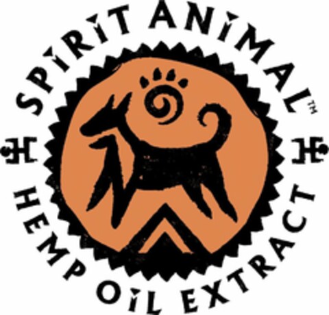 SPIRIT ANIMAL HEMP OIL EXTRACT Logo (USPTO, 06/21/2018)