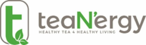 T TEAN'ERGY HEALTHY TEA 4 HEALTHY LIVING Logo (USPTO, 05.07.2019)