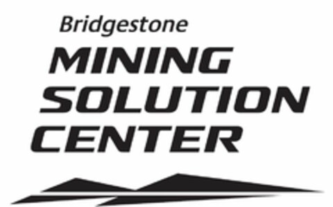 BRIDGESTONE MINING SOLUTION CENTER Logo (USPTO, 07/12/2019)