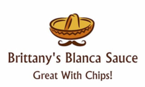 BRITTANY'S BLANCA SAUCE GREAT WITH CHIPS! Logo (USPTO, 08/13/2020)