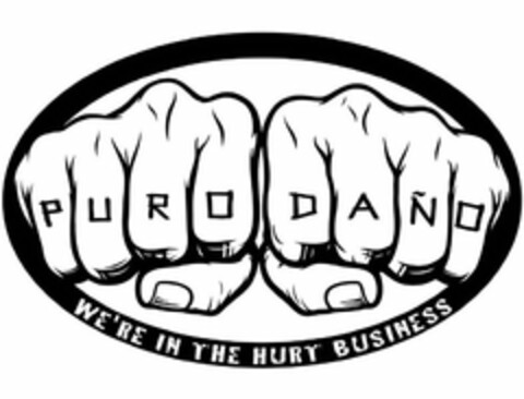 PURO DANO WE'RE IN THE HURT BUSINESS Logo (USPTO, 21.03.2011)