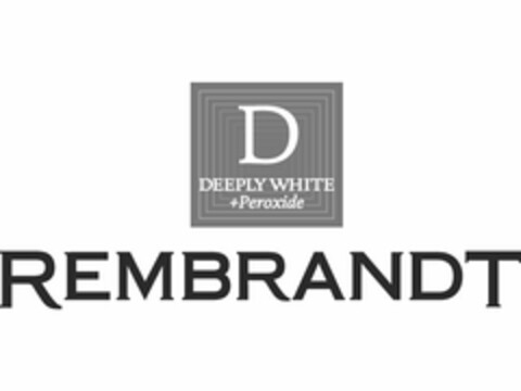 D DEEPLY WHITE +PEROXIDE REMBRANDT Logo (USPTO, 22.08.2011)