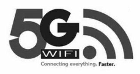 5G WIFI CONNECTING EVERYTHING. FASTER. Logo (USPTO, 12/21/2011)