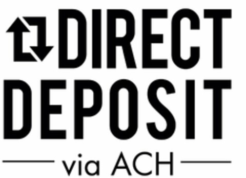 DIRECT DEPOSIT VIA ACH Logo (USPTO, 03/19/2012)