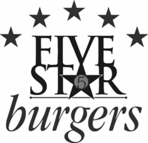 FIVE STAR BURGERS 5 Logo (USPTO, 13.10.2012)