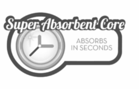 SUPER ABSORBENT CORE ABSORBS IN SECONDS Logo (USPTO, 12/14/2012)