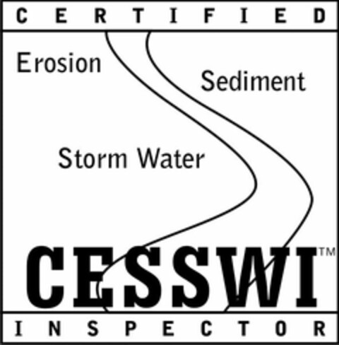 CERTIFIED EROSION SEDIMENT STORM WATER CESSWI INSPECTOR Logo (USPTO, 04.09.2013)