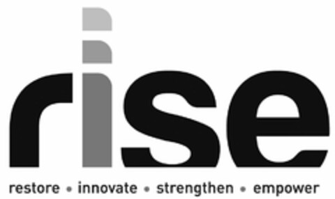 RISE RESTORE INNOVATE STRENGTHEN EMPOWER Logo (USPTO, 26.11.2013)