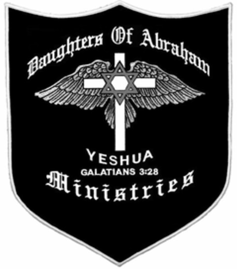 DAUGHTERS OF ABRAHAM MINISTRIES YESHUA GALATIANS 3:28 Logo (USPTO, 03/27/2015)