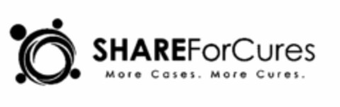 SHARE FOR CURES MORES CASES. MORE CURES. Logo (USPTO, 28.05.2015)