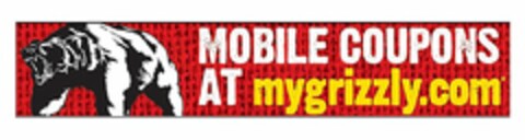 MOBILE COUPONS AT MYGRIZZLY.COM Logo (USPTO, 29.06.2017)