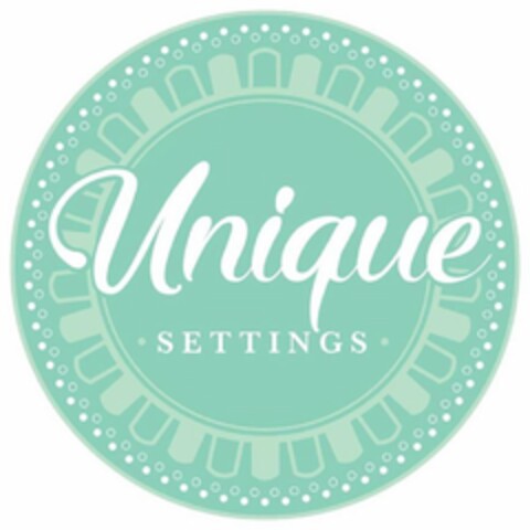 UNIQUE SETTINGS Logo (USPTO, 12/04/2017)