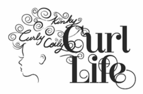 CURLY COILY KINKY CURL LIFE Logo (USPTO, 17.04.2018)