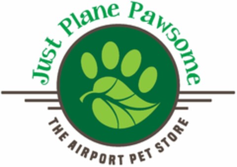 JUST PLANE PAWSOME THE AIRPORT PET STORE Logo (USPTO, 05.08.2019)