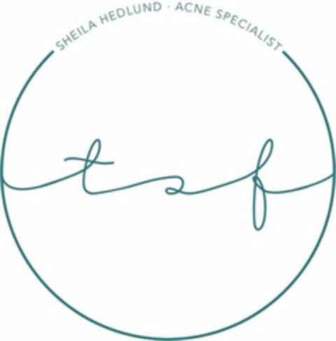 TSF SHEILA HEDLUND · ACNE SPECIALIST Logo (USPTO, 10/29/2019)