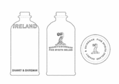 IRELAND SHANKY & SHIREMAN SHANKY & SHIREMAN FINE SPIRITS IRELAND SHANKY & SHIREMAN FINE SPIRITS IRELAND Logo (USPTO, 06/05/2020)