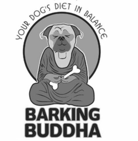 YOUR DOG'S DIET IN BALANCE BARKING BUDDHA Logo (USPTO, 08/28/2020)