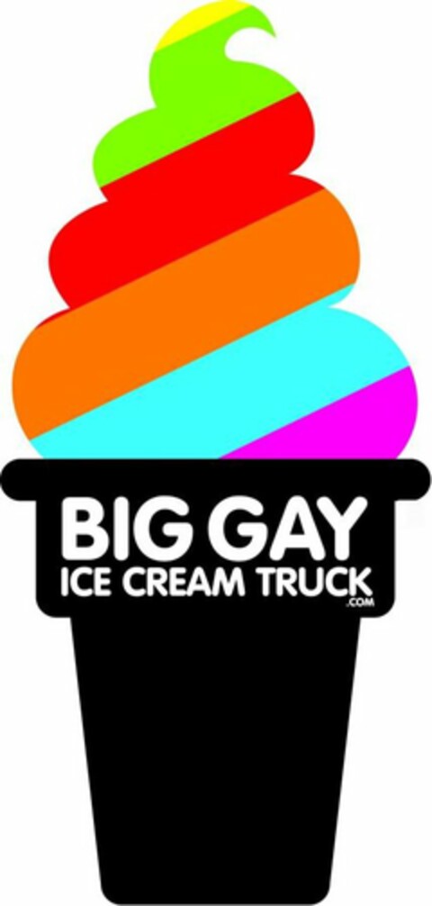 BIG GAY ICE CREAM TRUCK.COM Logo (USPTO, 18.06.2009)