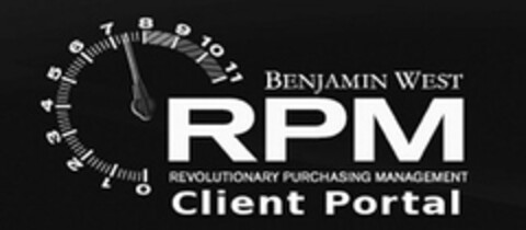 BENJAMIN WEST RPM REVOLUTIONARY PURCHASING MANAGEMENT AND CLIENT PORTAL Logo (USPTO, 20.05.2010)