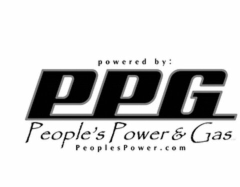 POWERED BY: PPG PEOPLE'S POWER & GAS PEOPLESPOWER.COM Logo (USPTO, 28.09.2011)