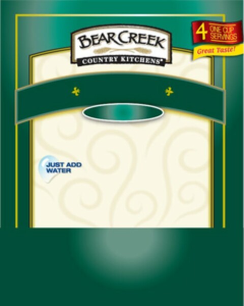 BEAR CREEK COUNTRY KITCHENS GREAT TASTE! Logo (USPTO, 26.06.2012)