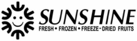 SUNSHINE FRESH FROZEN FREEZE DRIED FRUITS Logo (USPTO, 02.12.2013)