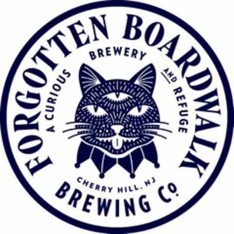 FORGOTTEN BOARDWALK BREWING CO. A CURIOUS BREWERY AND REFUGE CHERRY HILL, NJ Logo (USPTO, 24.07.2014)